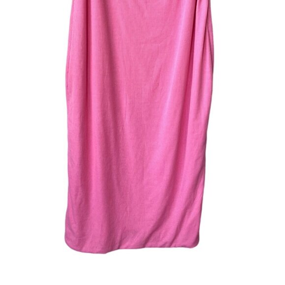 NWT Fashion Nova Midi Bodycon Size 3X Bella Ribbed Summer Barbie Pink Dress - Picture 5 of 11